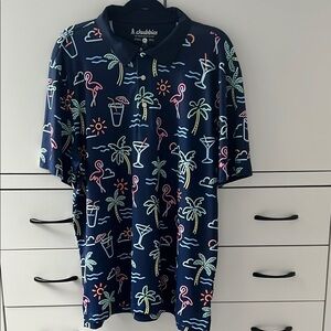 Chubbies Tropical Navy Polo Shirt
